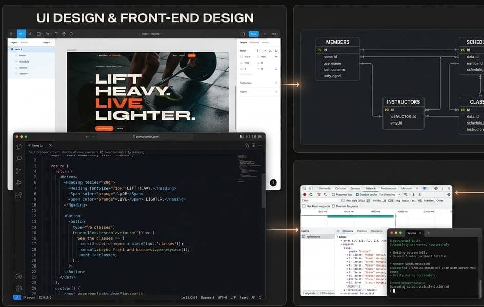 UI design, code and database schema from a recent project